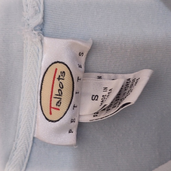 USED TALBOTS PETITES SIZE SMALL BABY BLUE HAS LIGHT STAIN ON LOWER BACK - Picture 2 of 9